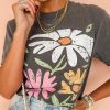 Casual Chic: Soft 100% Cotton Tee With Comfortable Fit And Trendy Print