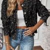 Black Multicolor Confetti Sweater Cardigan