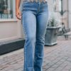 Dusk Blue Pearl Boot Cut Denim Jeans