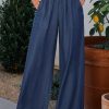 Trendy Wide Leg Denim Jeans: High Waist And Retro-Inspired Look