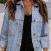 Classic Button-Up Denim Jacket - Casual Style With Turn-Down Collar