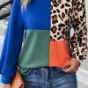 Versatile Long Sleeve Top For All-Season Wear - Dynamic Color Blocking