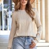 Versatile And Timeless Women's Long Sleeve Top - Solid Color