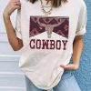 Western Inspired Fashion: Soft And Breathable Graphic Tee With Round Neck