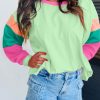 Comfortable Long Sleeve Top - Casual Style With Eye-Catching Colorblock