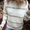 Cozy And Fashionable Round Neck Sweater - Winter Casual Style