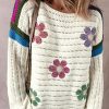 Cozy And Stylish Round Neck Sweater - Perfect For Fall & Autumn