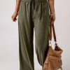 Elegant High Waist Wide Leg Pants With Elastic Waistband - Perfect For Daily Wear