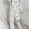 Comfortable Home And Casual Outings Loungewear Set - Beige Leopard Print