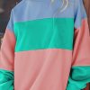 Blossom Colorblock Patchwork Drop Shoulder Sweatshirt