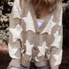 Relaxed Fit V-Neck Cardigan - Perfect For Fall And Winter