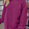 Stylish Winter Essential: Women's Oversized Sweatshirt In Festival Fuchsia