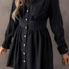 Versatile Long Sleeve V-Neck Shirt Dress - Perfect For All Seasons