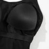 Women's Black Lace-Up Open Back One Piece Swimsuit with Thin Straps - Image 24