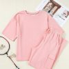 Stylish Women's Apricot Pink Half Sleeve T-Shirt & Cargo Sweatpants Set - Image 7