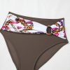 Women's Khaki Abstract Print One Shoulder High Waist Bikini - Chic & Flattering Swimsuit - Image 24