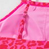 Women's Rose Leopard Print Drawstring Side Tankini 2-Piece Swimsuit - Image 17