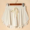 Women's Beige Drawstring High Waist Lined Tennis Skorts - Stylish and Comfortable for Active Wear - Image 11