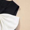 Elegant Black Contrast Bowknot Applique Crew Neck Sleeveless Mini Dress - Image 10