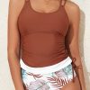 Mineral Red Drawstring Tummy Control 2-Piece Tankini Swimsuit with Floral Shorts - Image 10