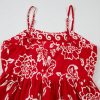 Women's Red Floral Printed Spaghetti Strap Empire Waist Maxi Dress - Bohemian Style for Summer - Image 22