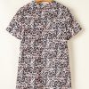 Women's Brown Leopard Print Crew Neck Shift Mini T-Shirt Dress - Image 7