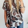 Women's Brown Lucky Horseshoes Graphic Dolman T-Shirt - Western Style - Image 10