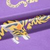 Women's Purple Allover Tiger Print Loose T-Shirt with Patch Pocket - Image 8