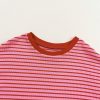 Women's Stylish Pink Stripe Knitted Round Neck T-Shirt with Boxy Fit - Image 12