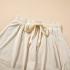 Women's Beige Drawstring High Waist Lined Tennis Skorts - Stylish and Comfortable for Active Wear - Image 13