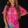 Women's Rose Howdy Cowboy Letter Printed Western Fashion Tee - Image 3