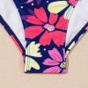 Women's Rose Floral V Neck Ruffled Hem Tankini Set - Stylish Beach Swimwear - Image 11