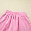 Chic Women's Pink Half Zip Puff Sleeve Top with Ruffled Shorts Set - Image 18