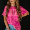 Women's Rose Howdy Cowboy Letter Printed Western Fashion Tee - Image 5