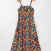 Women's Black Boho Floral Print Sleeveless High Waist Maxi Dress for Summer - Image 18