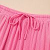 Women's Bonbon Textured Ruffle Trim Crop Vest & Lace-Up Long Skirt Set - Image 14