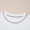 Women's White RODEO Horseshoe Embroidered Patch Pocket T-Shirt - Trendy Casual Tee - Image 12