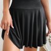 Women's Black A-Line Draped High Waist Skort with Phone Pocket - Image 5