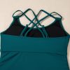 Women's Sea Green Drawstring Tummy Control 2-Piece Tankini Swimsuit with Floral Shorts - Image 26