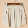 Women's Beige Drawstring High Waist Lined Tennis Skorts - Stylish and Comfortable for Active Wear - Image 12