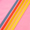 Women's Pink High Waist Sweatpants with Playful Rainbow Stripes - Image 10