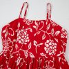 Women's Red Floral Printed Spaghetti Strap Empire Waist Maxi Dress - Bohemian Style for Summer - Image 19