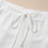 Women's Beige Textured Knit Tank Top and Drawstring Shorts Set for Summer - Image 9