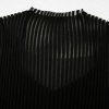 Women's Black Ribbed Texture Mesh Cutout Knitted Sweater Vest - Chic and Comfortable - Image 18