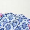 Women's Blue Floral Print Puff Sleeve Blouse with Frilled Neck - Western Fashion - Image 10