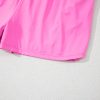 Chic Sachet Pink Sleeveless Cinched Waist Romper with Loop Drawstring - Image 9