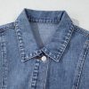 Women's Ashleigh Blue Acid Wash Button Up Denim Vest with Elastic Hem - Image 11