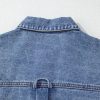 Women's Ashleigh Blue Acid Wash Button Up Denim Vest with Elastic Hem - Image 8