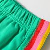 Women's Sea Green Rainbow Colorblock Collared Short Sleeve Top & Shorts Set - Image 8