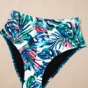 Women's Sea Green Drawstring Tummy Control 2-Piece Tankini Swimsuit with Floral Shorts - Image 33